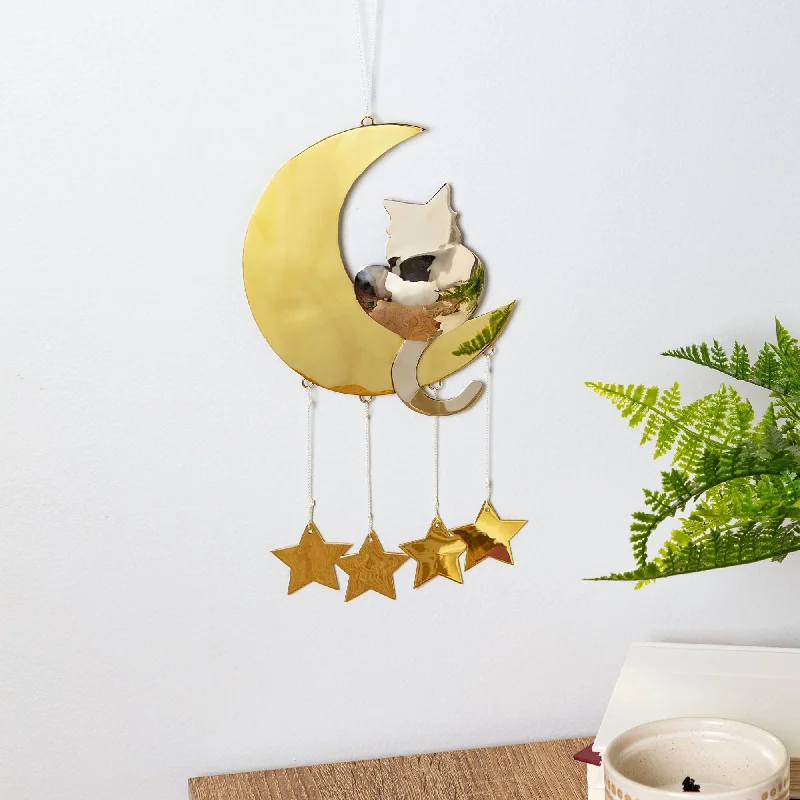 - Automatic induction pet water dispenserMoonlight Cat Mixed Metal Chime
