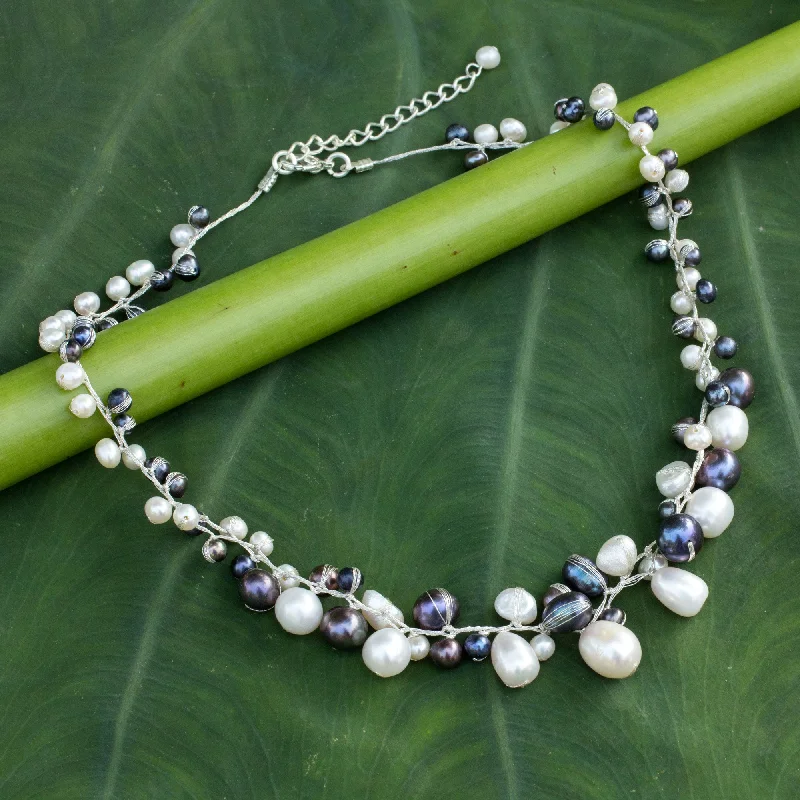 - Organic cotton dog bibsMonochrome Harmony Pearl Beaded Necklace