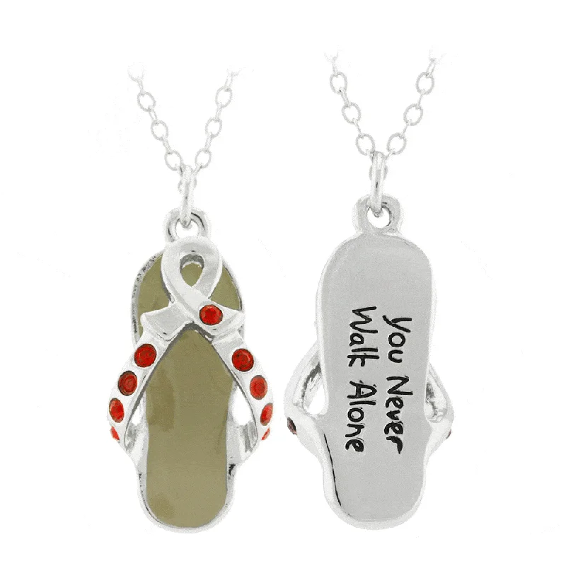 - Dog disposable foam shower gelNever Walk Alone Diabetes Awareness Flip Flop Necklace