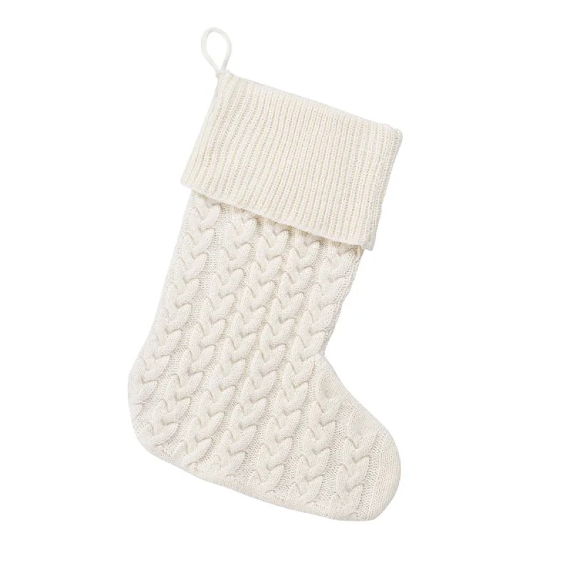 - Cat nail clippers with LED lightsCreme Cable Knit Stocking