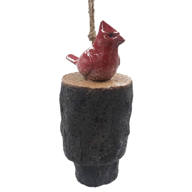 - Winter dog thick down jacketCardinal on Tree Stump Wind Chime