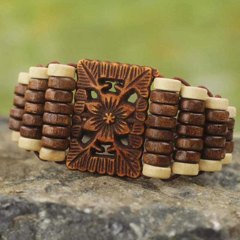 - Remote interactive pet feederKumasi Blossom Wood Beaded Bracelet