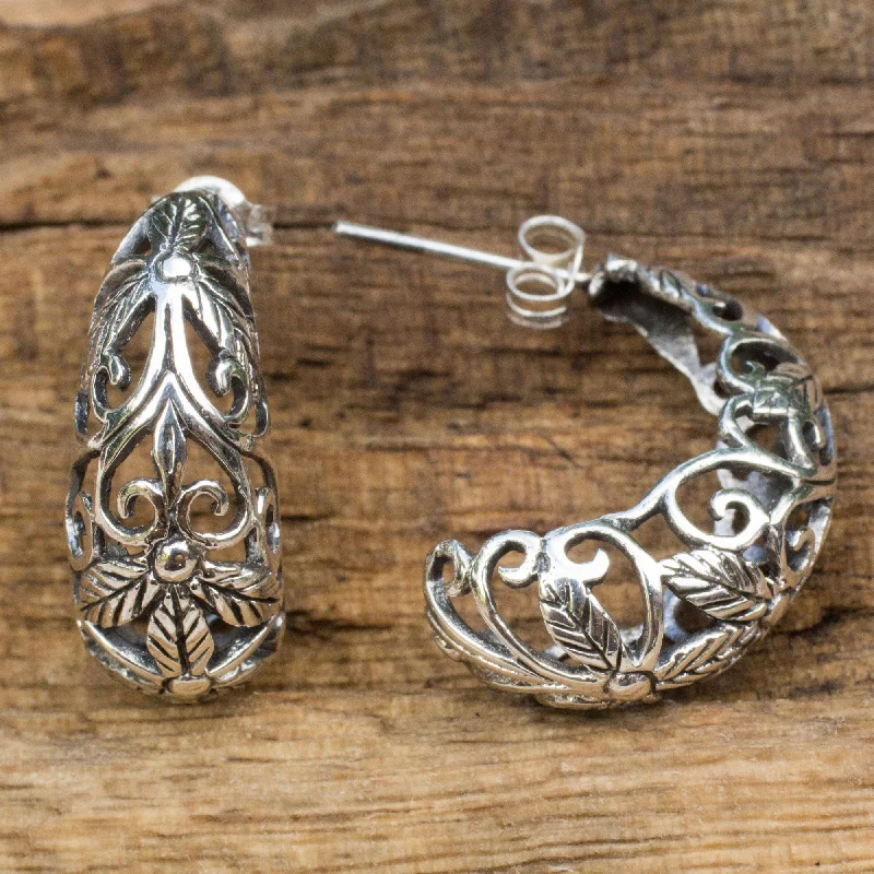 - Deodorizing cat litter tofu litterFloral Fantasy Sterling Silver Earrings