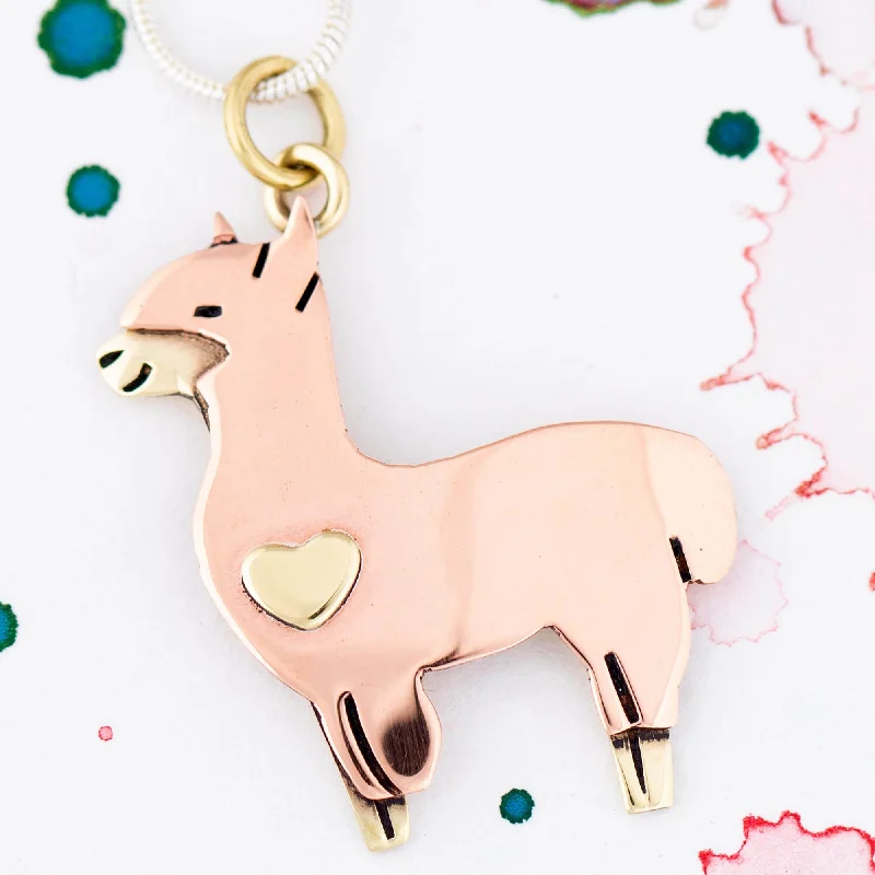 - Chinchilla cooling ice nest ceramic plateAlpaca Brass & Copper Necklace