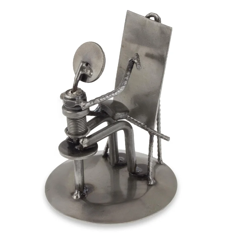 - Automatic induction pet water dispenserRustic Artist At Work Metal Sculpture