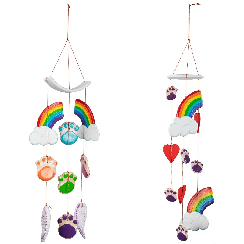 - Automatic temperature adjustment cat bedRainbow Bridge Paw Print Ceramic Chime