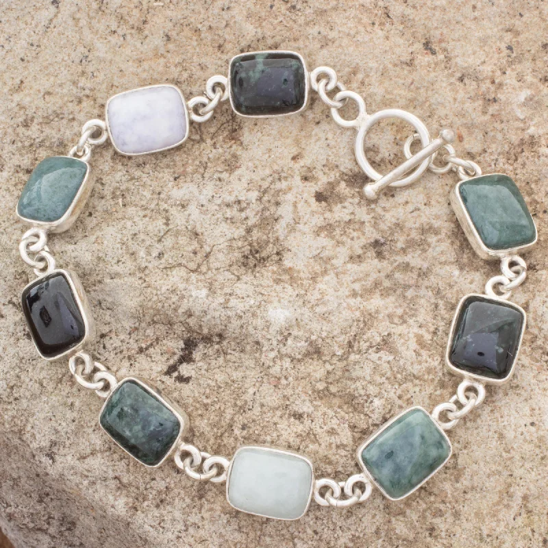 - Custom pet birthday cakeYa'ax Chich Colors Jade & Silver Link Bracelet