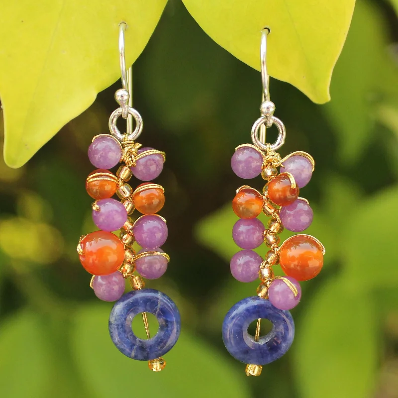  -Splash-proof food bowl AND Anti-choking slow food bowlRadiant Color Multi-Gem Dangle Earrings