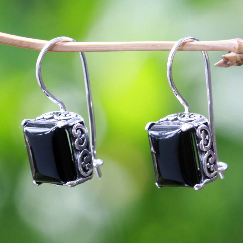 - Car dog seat beltImagine Onyx Sterling Silver Drop Earrings