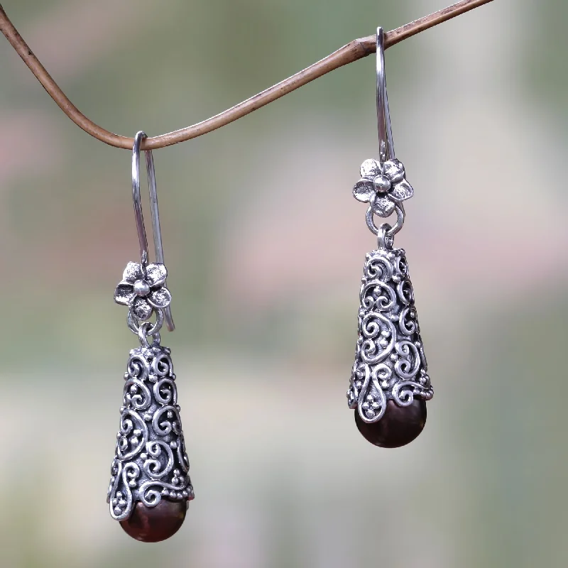 - Pet vitamin complex nutrition tabletsBrown Arabesque Dewdrop Cultured Earrings