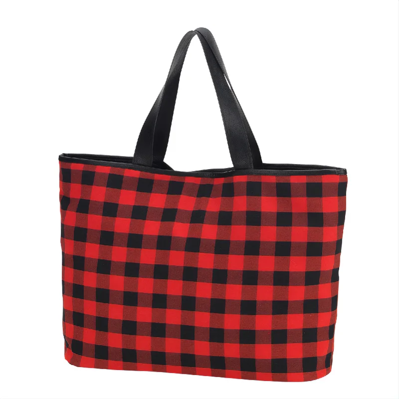 - Air box TSA certified check-inRed Buffalo Check Ally Tote