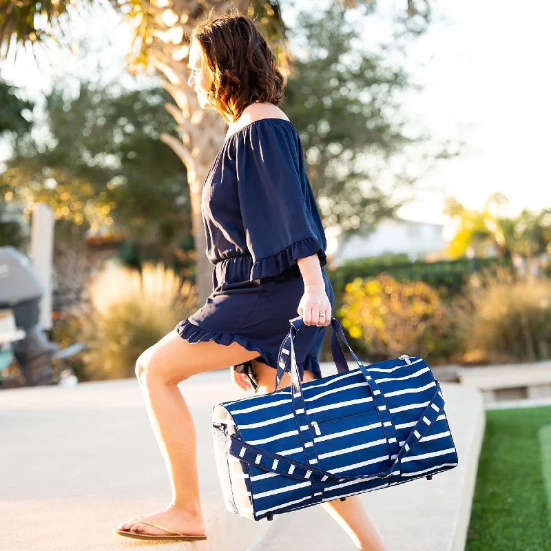 - Automatic induction pet water dispenserNavy Stripe Duffel Bag