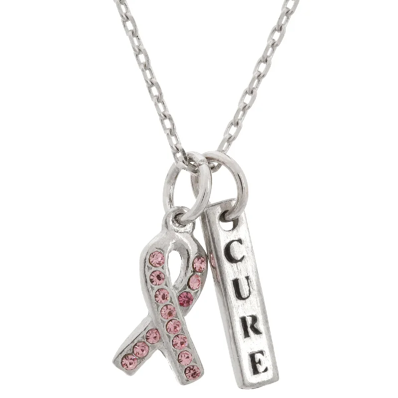 - Chinchilla cooling ice nest ceramic platePink Ribbon Cure Pewter Necklace