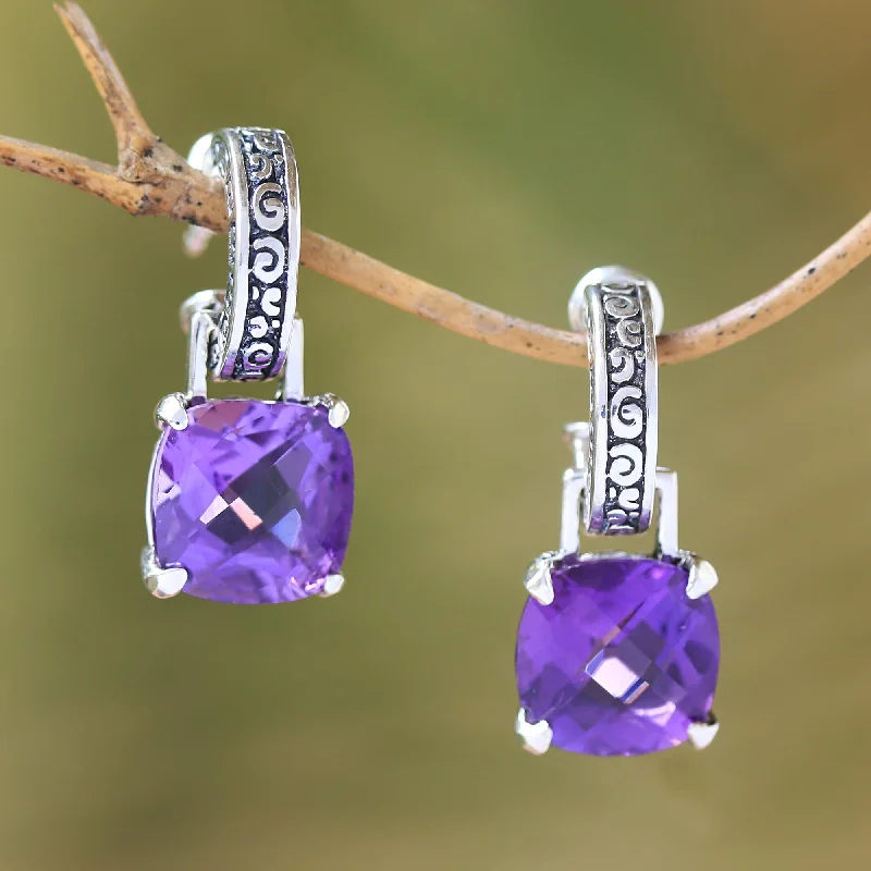 - Pet monitor with cameraBuddha Hoops Amethyst Dangle Earrings