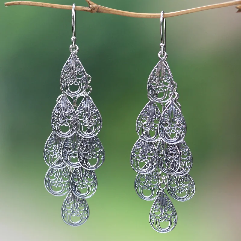 ---Raindrops Sterling Silver  Earrings