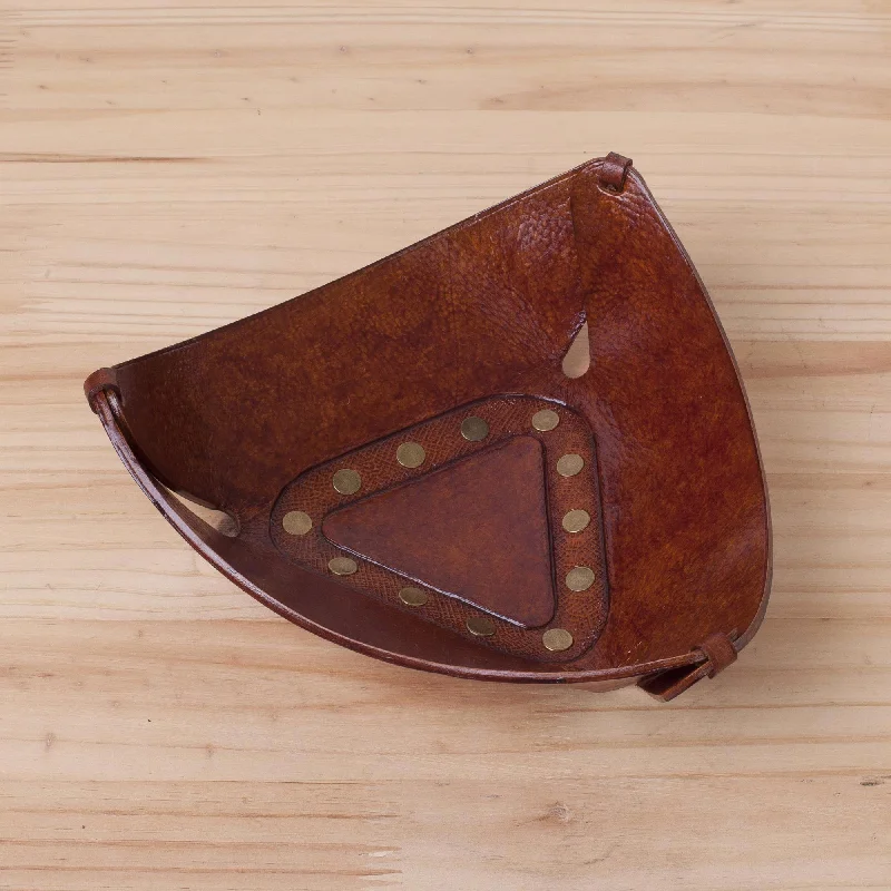 - Dog heart rate monitoring collarTriangular Essence  Decorative Leather Bowl