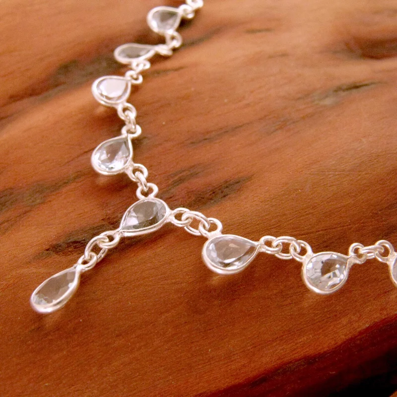 - Solid wood cat climbing frame customizedRaindrops Blue Topaz Sterling Pendant Necklace