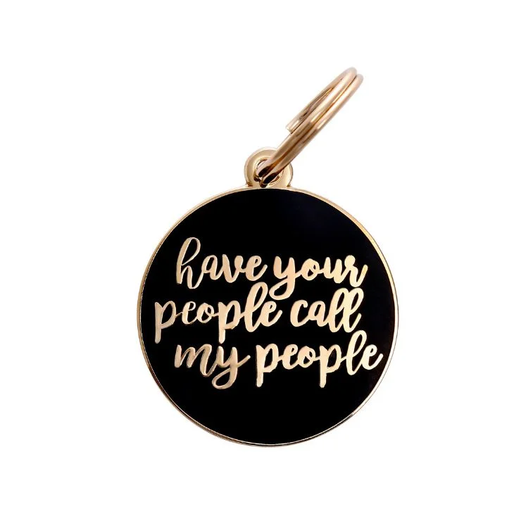 - Dog disposable foam shower gelHave Your People - Gold & Navy - Pet ID Tag