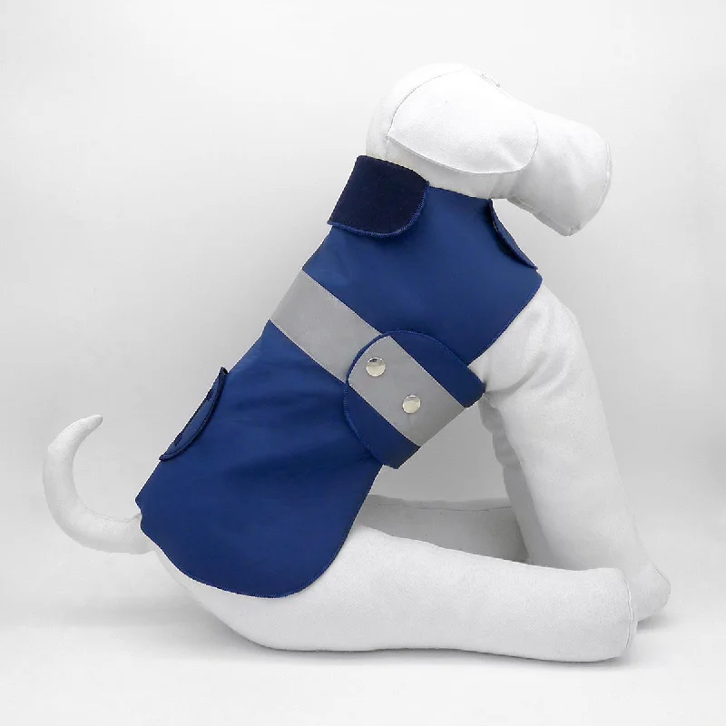 - Degradable pet feces bagPersonalized Bespoke Dog Coat/Raincoat Blue & Reflector