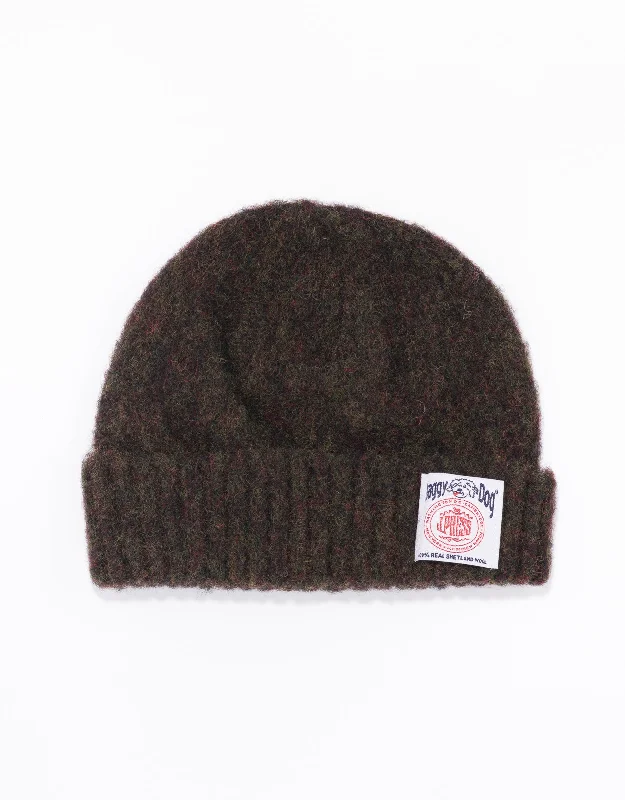 - Foldable and portable cat bagSHAGGY DOG CUFFED HAT - DARK BROWN MIX