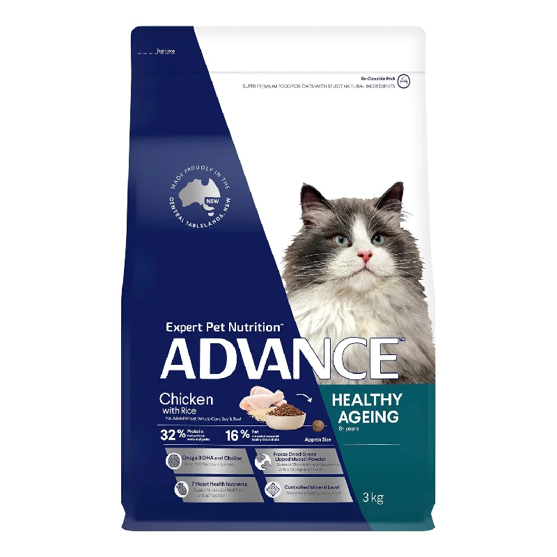    - Weight management cat food  Advance Healthy Ageing 8+ Chicken & Rice Adult Dry Cat Food 3kg