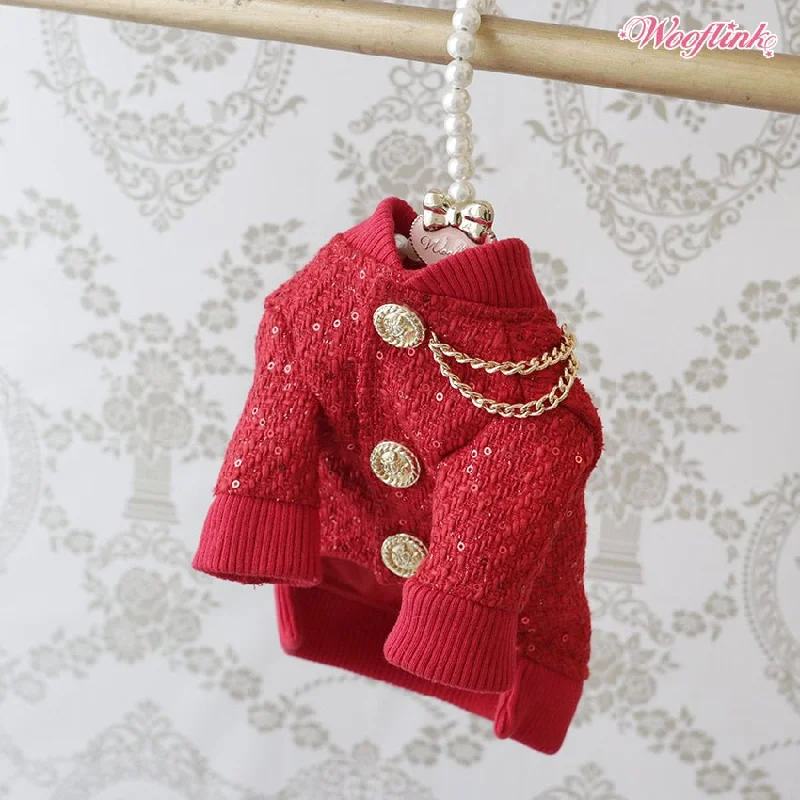 Small dog clothesWooflink Holiday Ready Jacket - Red
