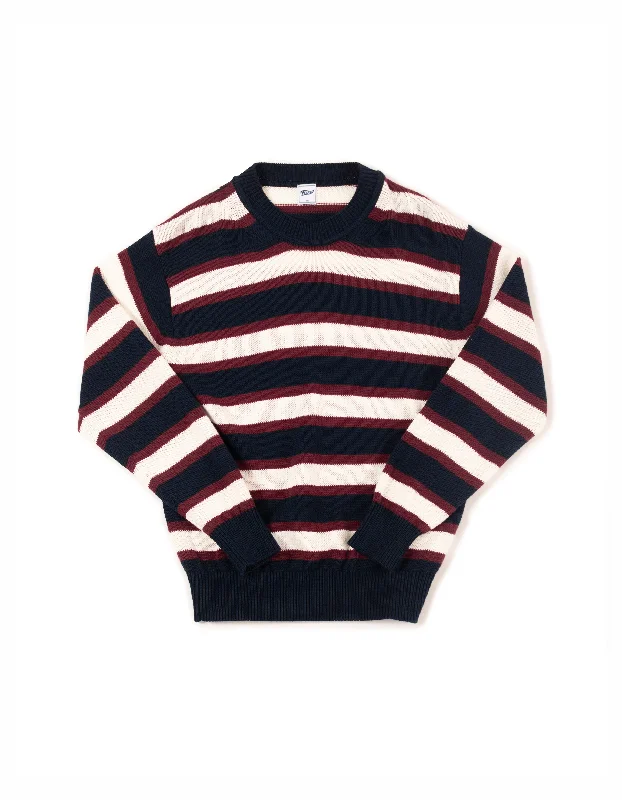 Pet ProductsSTRIPE CREW NECK SWEATER - NAVY/CREAM