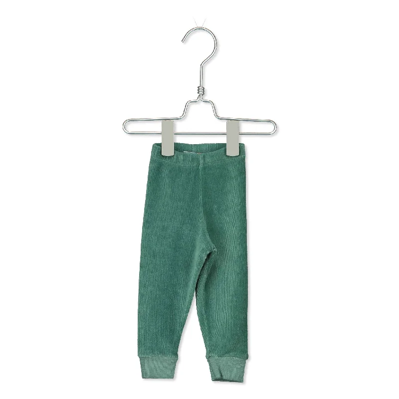 - Foldable and portable cat bagLotieKids Green Solid Baby Corduroy Leggings