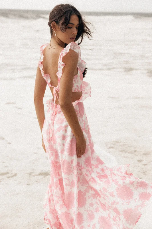 - Pet vitamin complex nutrition tabletsRori Ruffle Maxi Dress - Pink Floral