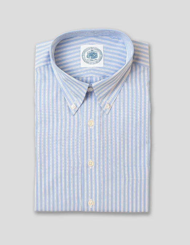  -Explosion-proof leash FOR LARGE dogsBLUE FANCY STRIPE DRESS SHIRT