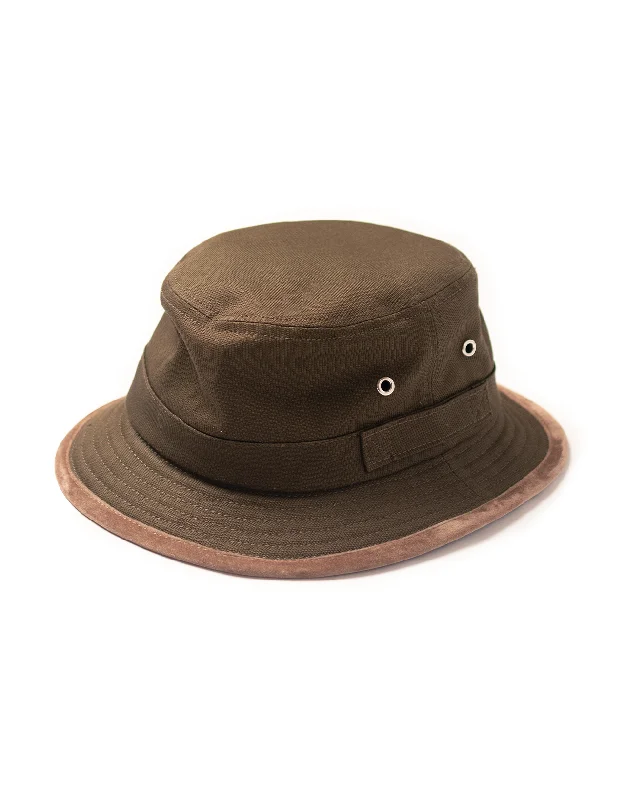 - Winter warm clothes for short-haired dogsCOTTON DUCK BUCKET HAT- OLIVE