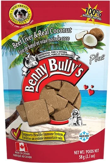- Tear stain dog foodBenny Bully's Plus Dog Treat - Natural, Beef Liver & Coconut