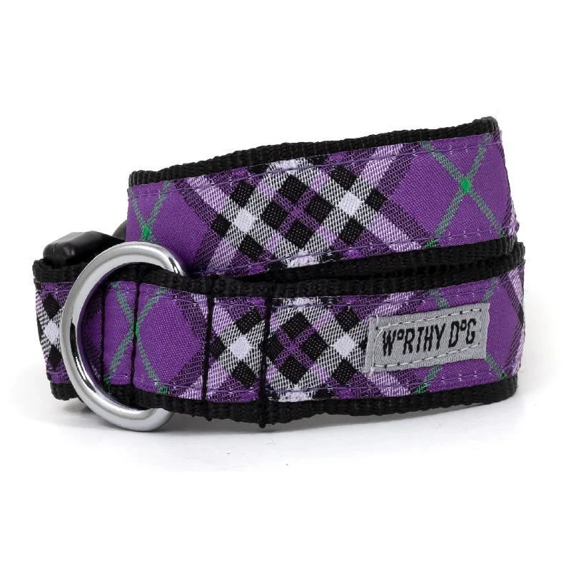  . **Cat comb to remove hair balls**Bias Plaid Purple Dog Collar