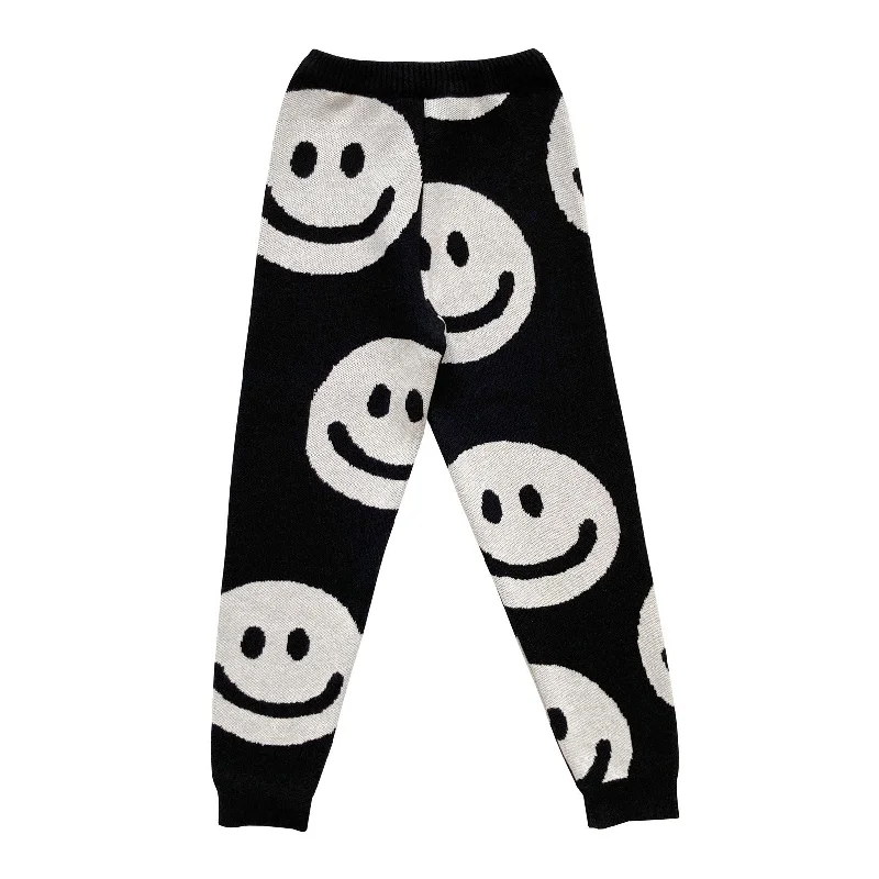 - Pet stroller can be taken on the planeLittle Man Happy Black Happy Knit Leggings