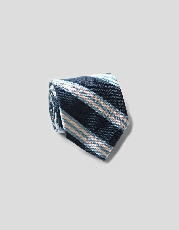 - Pet tear stain cleaning wipesCLASSIC SILK REPP STRIPE STRIPE TIE - NAVY/SKY/SILVER