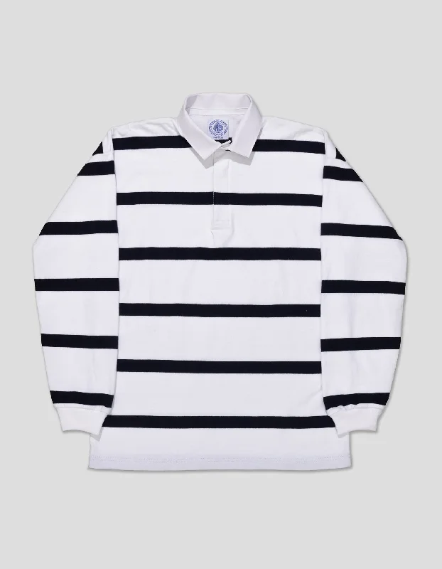 - Cat anti-jump window safety netSTRIPE RUGBY SHIRT - WHITE/NAVY