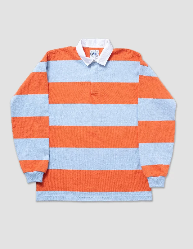 - Rabbit grass rack to prevent waste food boxCLASSIC STRIPE RUGBY SHIRT - LIGHT BLUE/ORANGE