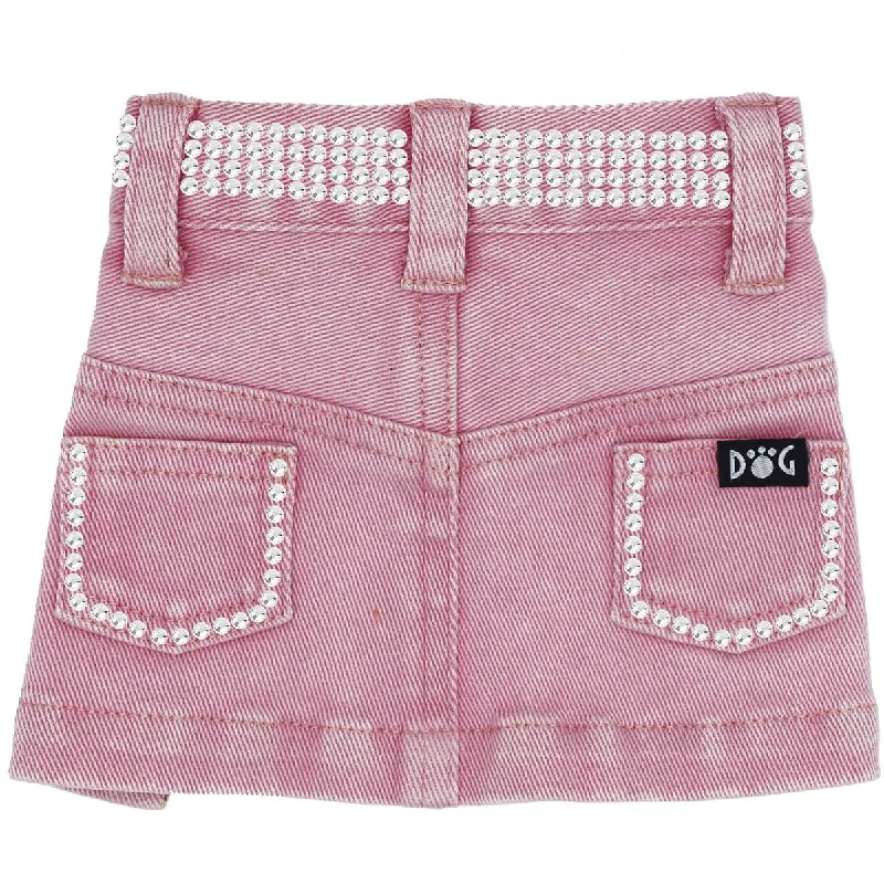 - Automatic induction pet water dispenserJane Denim Dog Skirt Pink With Rhinestones