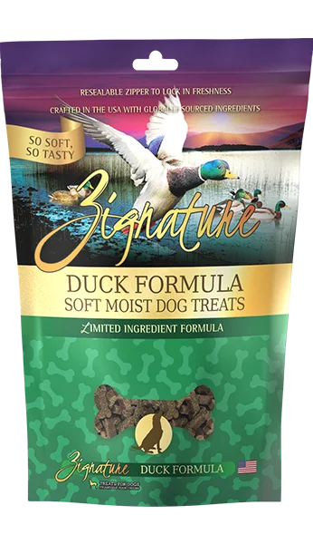 - Dog food improves immunityZignature Duck Soft Moist Treat 4oz