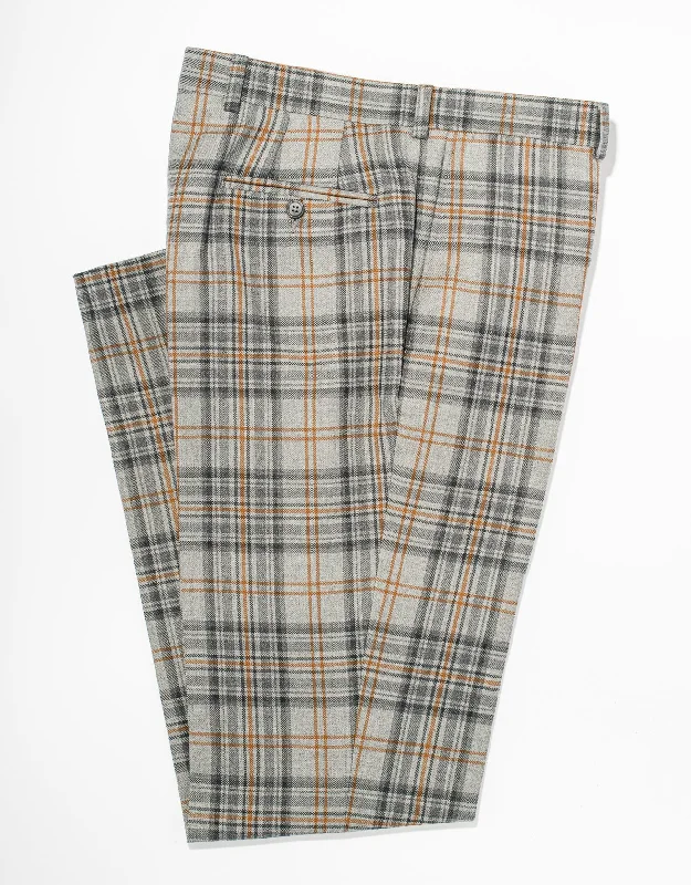 - Teething and chewing toys for puppiesGREY PLAID TROUSERS - CLASSIC FIT