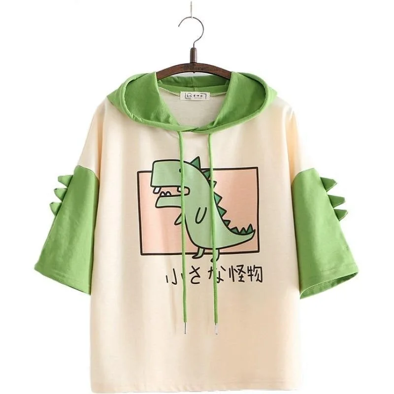 - Custom pet birthday cakeJapanese Hooded Dino Tee