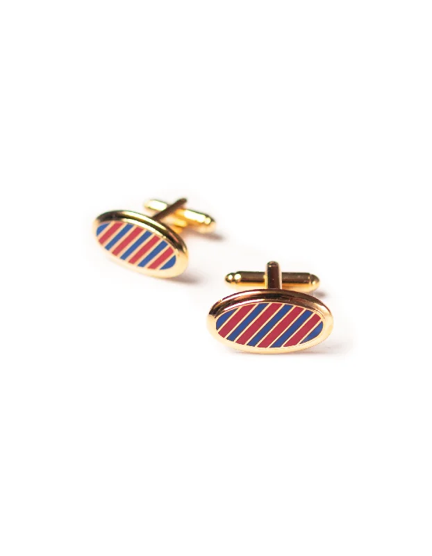  -Anti-scratch sofa protective coverOVAL INLAY CUFFLINKS - NAVY/RED