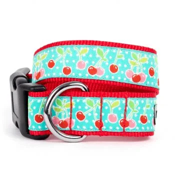  . **Dog snack bag is portable**Cherries Dog Collar