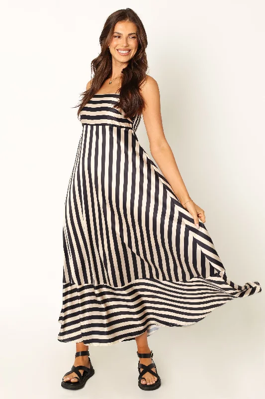  -Anti-scratch sofa protective coverBrea Maxi Dress - Black Stripe