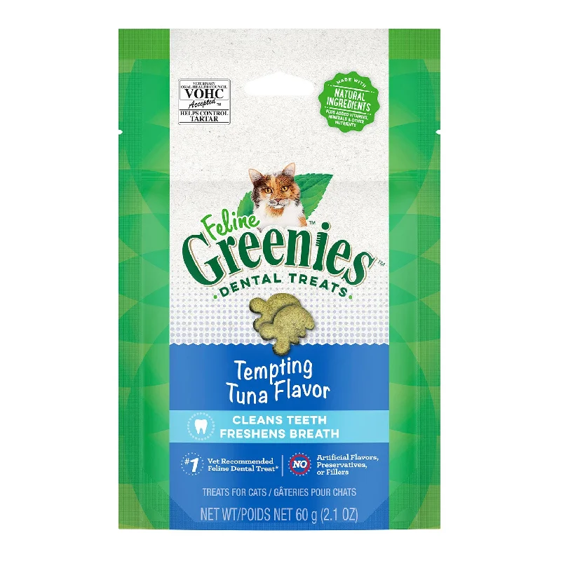    - Chicken flavor cat food  Greenies Tuna Dental Cat Treat