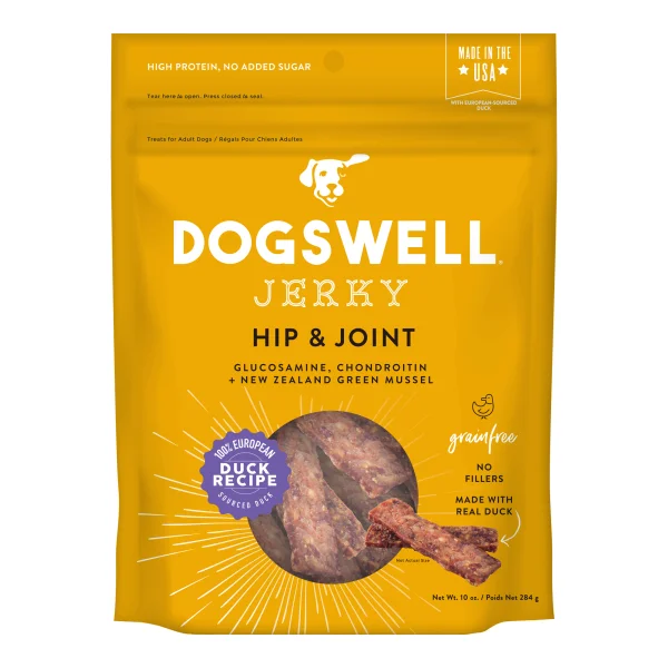  -Fish-containing dog foodDogswell Jerky GF Hip & Joint Duck Treats 10 oz