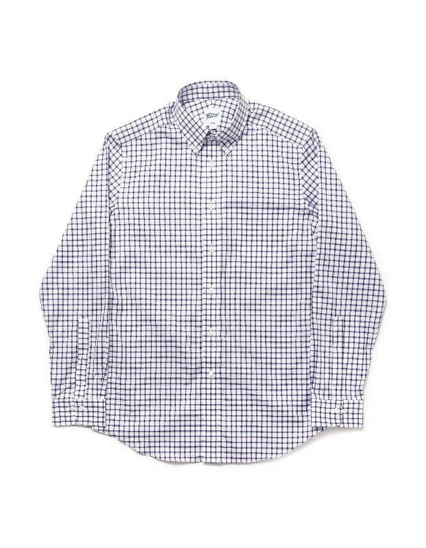 - Winter dog thick down jacketDARK BLUE TATTERSALL BUTTON DOWN COLLAR SHIRT - TRIM FIT