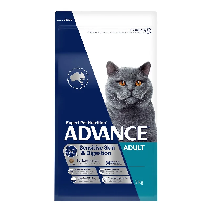    - Hill's Science Diet cat food price  Advance Sensitive Skin & Digestion Turkey & Rice Adult Dry Cat Food 2kg