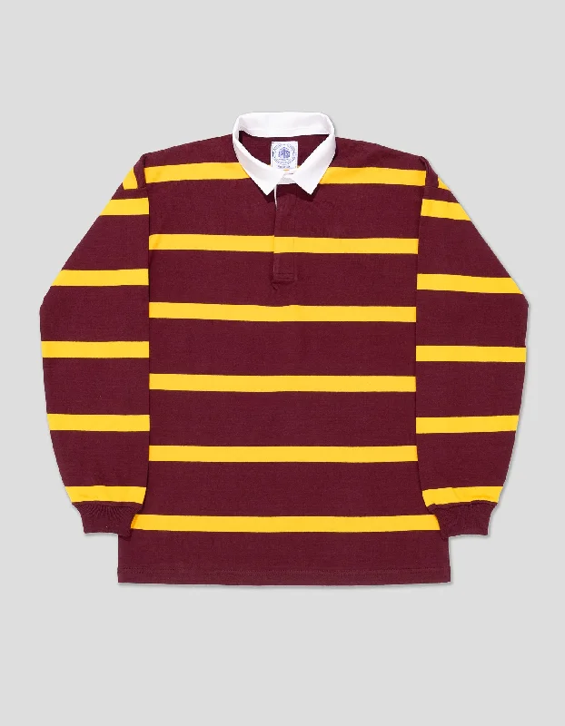 - Cat stress soothing spraySTRIPE RUGBY SHIRT - BURGUNDY/GOLD