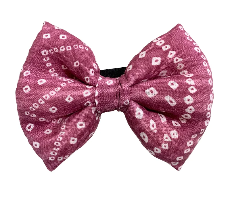 -Anti-scratch sofa protective coverBow Tie for Dogs: Bandhani Festive Bow for Pets (Mauve) -Anti-scratch sofa protective coverBow Tie for Dogs: Bandhani Festive Bow for Pets (Mauve)